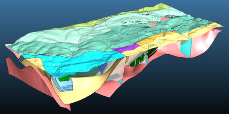 3D-Model geologischer Schichten